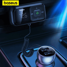 Baseus KFZ Bluetooth 5.0 FM Transmitter MP3 Player Auto AUX SD Freisprechanlage