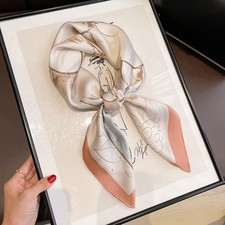 Edles Damen Seidentuch 70x70