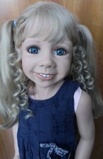 Künstlerpuppe "Annika" Monika Levenig., 102cm Zertifikat