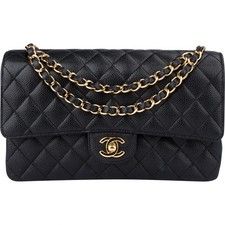 Chanel  Caviar  Medium Double Flap Crossbody Bag Coco CC Tasche