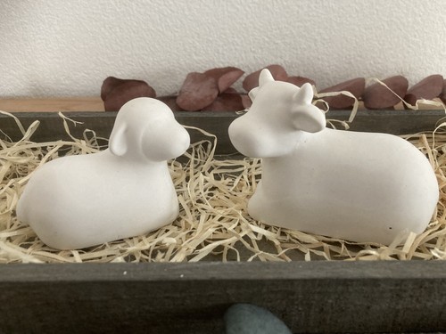 Krippenfiguren schaf und ochse - krippenfiguren,