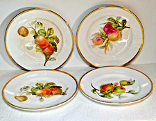 4 alte Steingut Obstteller -