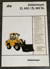 Prospekt VME Zettelmeyer ZL 602 / 602 SL Radlader 1992, 6 Seiten DINA4