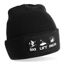 Beanie Mütze mit Spruch SKI