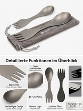 2x Titan Campingbesteck 3in1