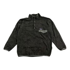 Patagonia Synchilla Snap-T Fleece Pullover Herren L Schwarz Grau FA21 Classic