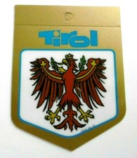 Souvenir-Aufkleber Tirol Landeswappen Adler Innsbruck Österreich 70er Oldtimer