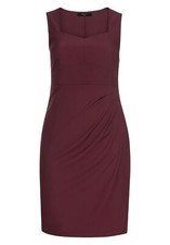 sheego Bustierkleid Damenkleid Frauen Fashion Freizeit Kleid Bordeauxrot 116762