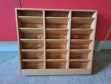 Musikkassetten Holzregal natur für 36 Cassetten MC-Regal (37,6 x 33 cm)