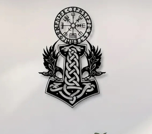 Thor hammer vegvisir rabe - hammer,