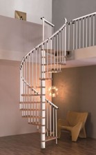 Minka Spindeltreppe Spiral Effect WEISS Buche 160 cm DM