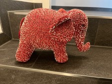 Deko Elefant samt Pailletten rot Orient Indien bollywood GERNE PREISVORSCHLAG