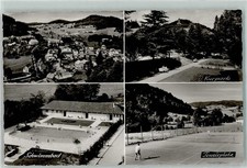 39137754 - 7865 Todtmoos Kurpark Bank Treppe Schwimmbad Badegaeste Tennisplatz