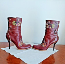 Christian Dior Saddl - Stiefeletten Galliano Gr. 40 mit Swarovski Kristalle 2004