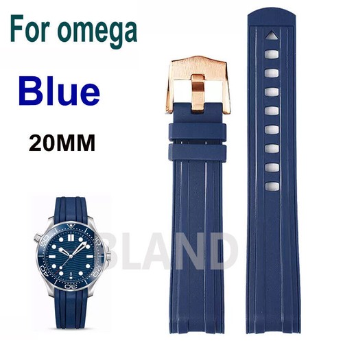 Blaues kautschuk uhrenarmband - kautschuk,