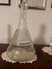 Alte große Weinkaraffe  Fuss ca 20cm x hoch ca 35 cm