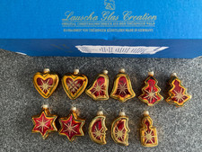 Lauscha Glas Creation 11 Stück Christbaum Weihnachtsbaum Schmuck Anhänger Handar