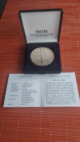 One dollar silver eagle - dollar, 1989