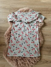 Sommerkleid Kirschen Grau H&M