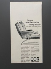 Cor Sitzkomfort Sessel mit Swing-Appeal Rheda 1968 Vintage Ad Werbung Reklame