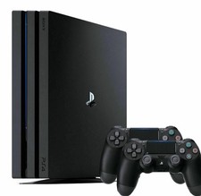 Sony PlayStation 4 Pro 1TB Spielkonsole - Schwarz mit 2 original Controllern