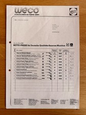 Weco feuerwerk 1988 preisliste - feuerwerk,