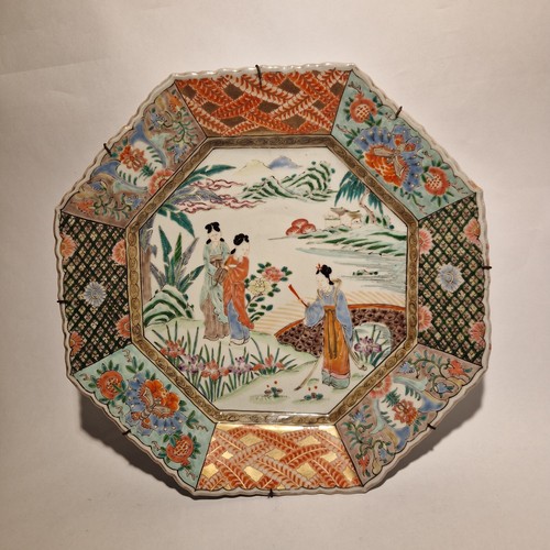 Achteckiger imari teller - imari,