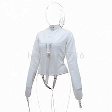 Roleplay Zwangsjacke DE PU Leder-Look DE Strict Fesseln Handfesseln Armbinder