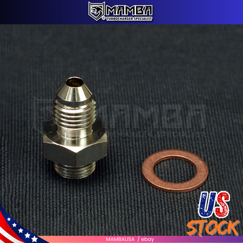 Turbo oil feed adapter fitting - adapter,