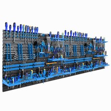 Werkzeugwand 231,6 x 78 cm Werkstattregal Werkzeugträger  Werkzeughalter BLAU