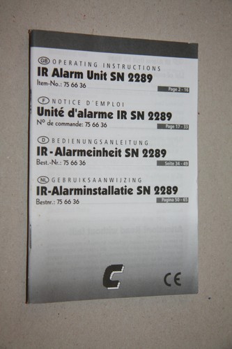 Bedienungsanleitung alarm - bedienungsanleitung:, ir