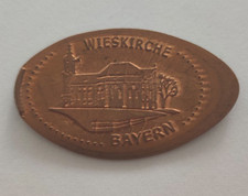 1 x Elongated Coin - WIESENKIRCHE BAYERN - Souvenirmünze - Quetschmünze