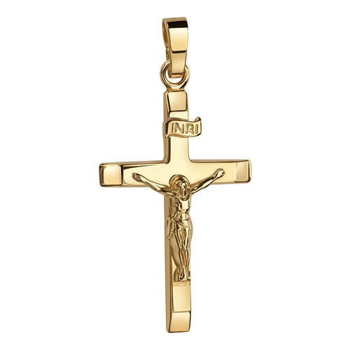 Gold kreuz anhänger kruzifix - gold,