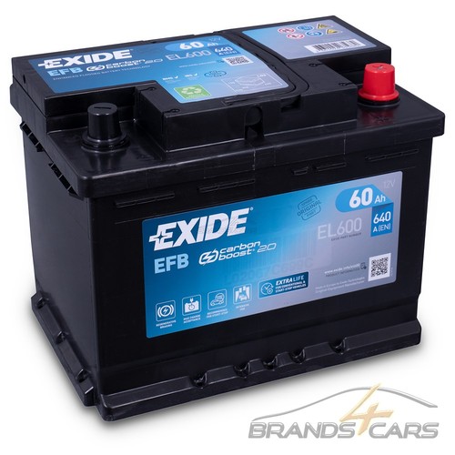 Exide autobatterie 12v - 12v, 60ah
