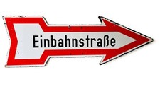 Vintage  Altes Blechschild/Verkehrszeichen 50er J. Einbahnstraße,Oldtimer, 
