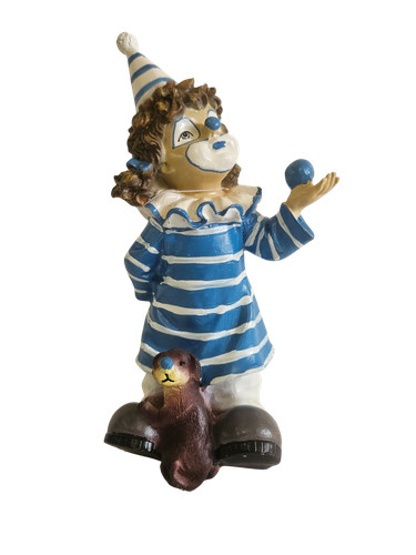 Deko poly clown weibl 23cm - ,