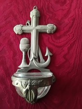 Weihwasserkessel Metall Zinn Alt