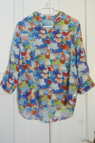 Luftige hemdbluse mit bunten - luftige,