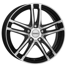 1x DEZENT DEZENT TZ DARK schwarz poliert 7.5Jx17 5x108 ET55