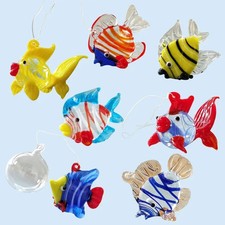 Aquarium Dekor Schwimmende Glas Meeres Tier Ornament Tierfigur Anhänger