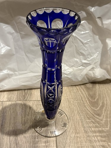 Vintage bleikristall vase - vintage,