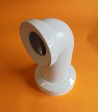 Anschlußrohr Bogen WC 90° weiß # 9301714 +  Flachrosette # 9301744