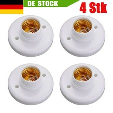 4er E27 Wandfassung Fassung Lampenfassung Sockel LED Kunststoff Deckenfassung DE