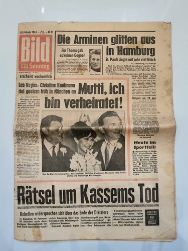 Zeitung bild von 1963 - ,
