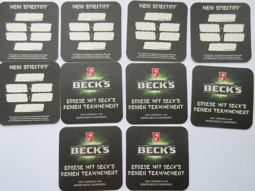Stck bierdeckel becks - 10,