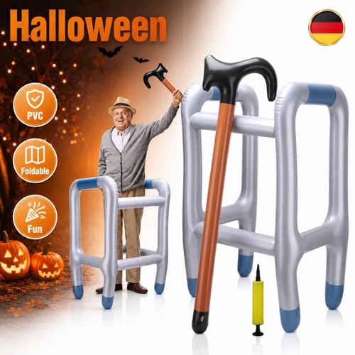 Aufblasbarer spazierstock grau - spazierstock,