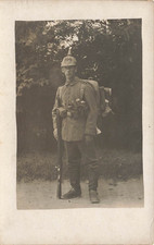 Foto 1.WK  Portrait Soldat mit