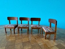 Stuhl Stühle 4x Küchenstühle  Puppenstube Puppenhaus  1:12  dollhouse  chair