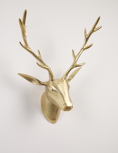 Deko geweih hirschkopf gold - hirschkopf, "gold"