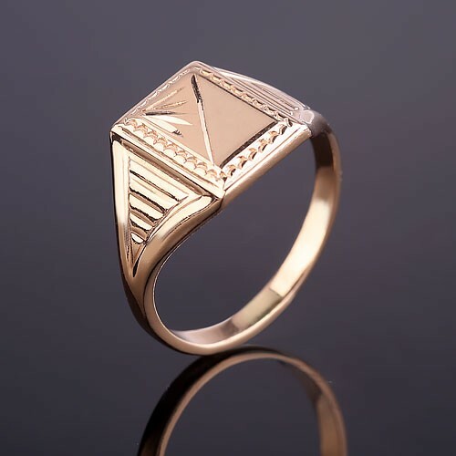 Rose gold 585 herrenring - 585,